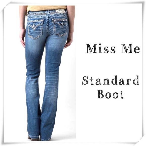 Miss me Standard Bootcut Jeans ME8718BR - Picture 1 of 9